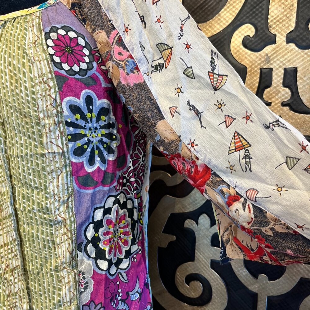 Sacred Threads Patchwork Multi Print Top - image 4